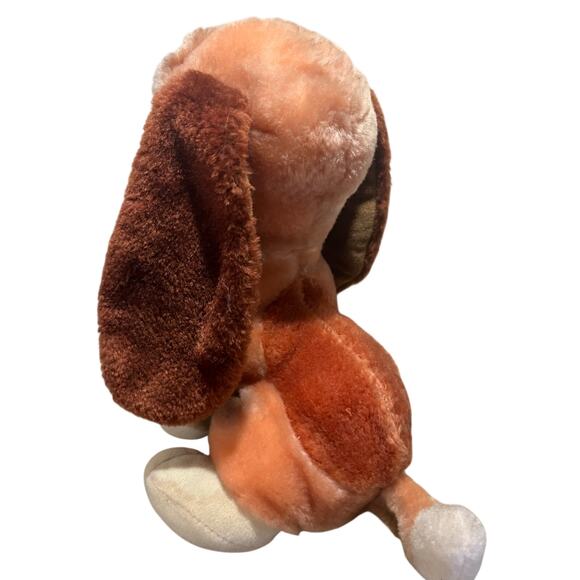 Disney The Fox & The Hound Vintage Copper Plush Dog Doll Stuffed 10" - Picture 3 of 4